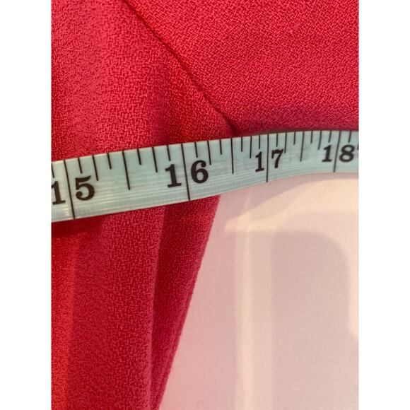 Vintage 1980’s Carolina Herrera for Bergdorf Pink Wool Dress Sz 4 Pink Zip Close - Picture 11 of 16